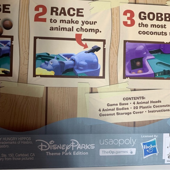 NWT. Disney Hungry Hungry Hippos jungle cruise game. Disney exclusive - Picture 4 of 7